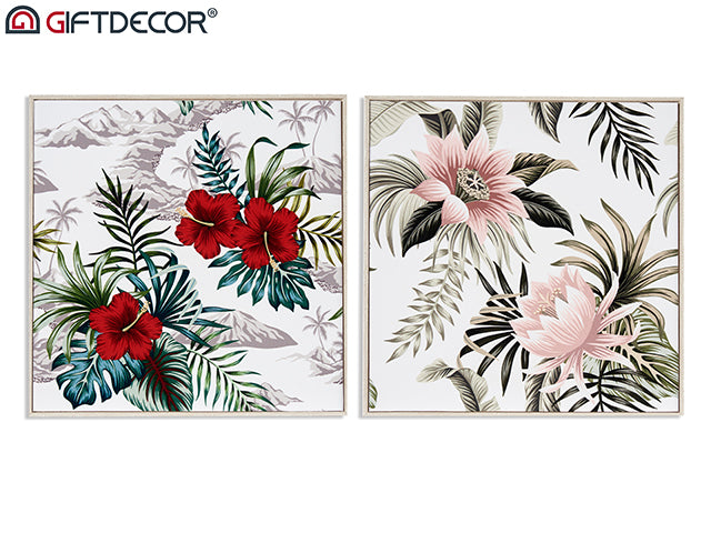 Tropical Flowers Painting Assort 2 40 x 40 cm