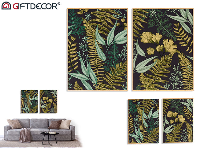 Cuadro Tropical Oscuro Surtido 2 50 x 70 cm