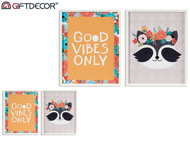 Cuadro Good Vibes Surtido 2 40 x 50 cm