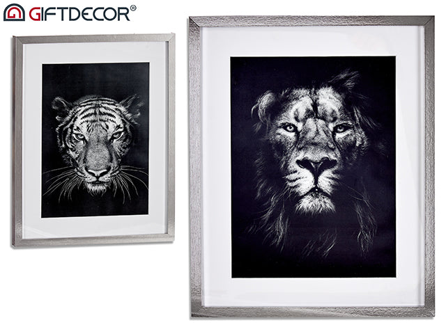 Leon-Tigre Silver Front Assort Imagem 43 x 53 cm