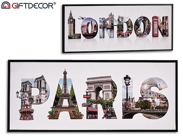 Frame Te x to Paris-London Surt Marco Negro 21 x 51 cm