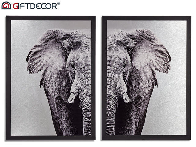 Frame Elefante Efecto Aluminio Surt 2  77 x 107 cm