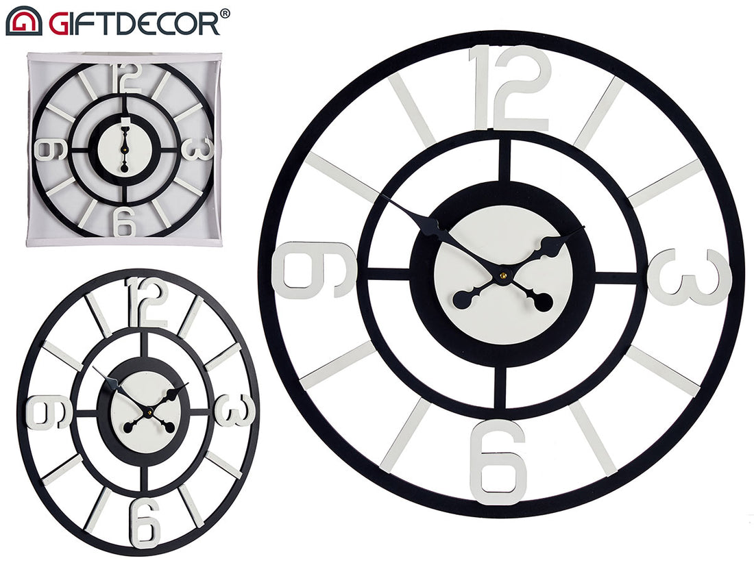 Espejo de pared con números blancos de 60 cm