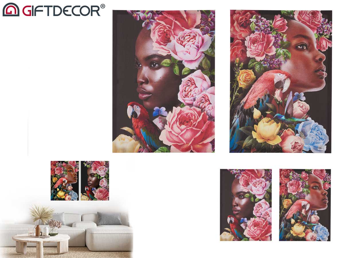 Set 2 Women Tropical Canvas Printing 50 x 70