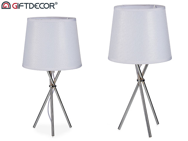 Metal Table Lamp With White Screen