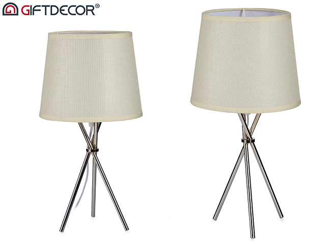 Table Metal Lamp Beige Screen