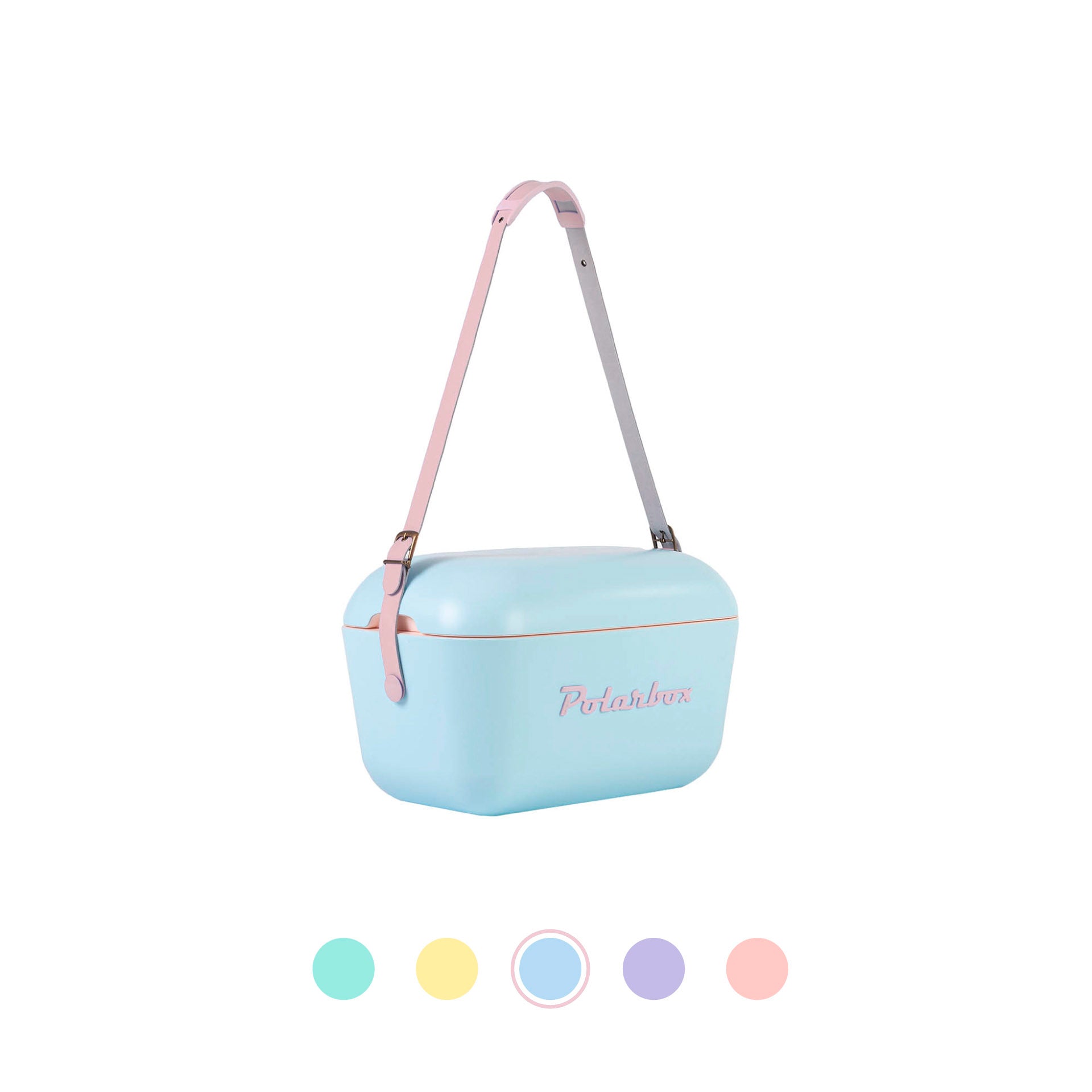 Polarbox Retro Vintage Style Cooler 12 L Celestial Blue - Pink Wing