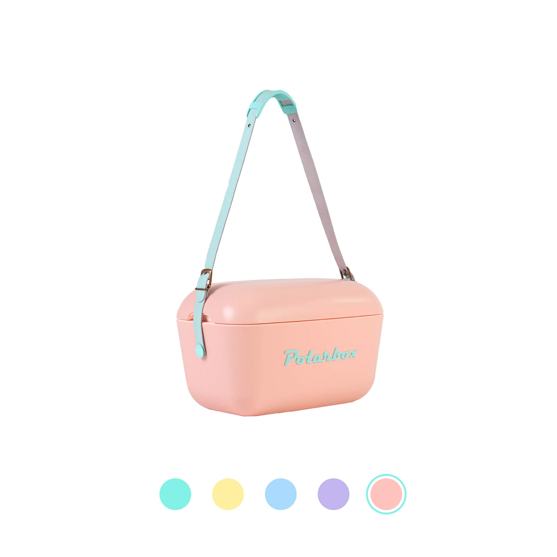 Nevera Polarbox Retro Vintage Style 12 L Nude Rose - Green Wing